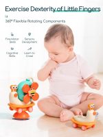 5-in-1 High Chair Toy with Suction Cups Spinner Toys for Baby Toy 6 to 12 Months,Infant Tray Strong Suction Cup Bath Sensory Fidget Toys for Boys Toddler Newborn Birthday Valentine Easter Gift - Image 8